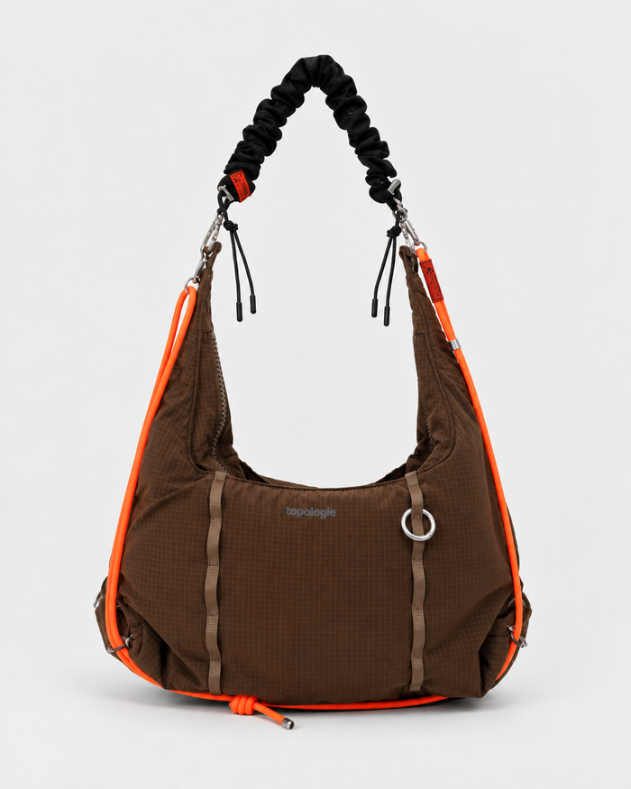 Borsa Hobo Cloud Cocoa con Corde Fluo