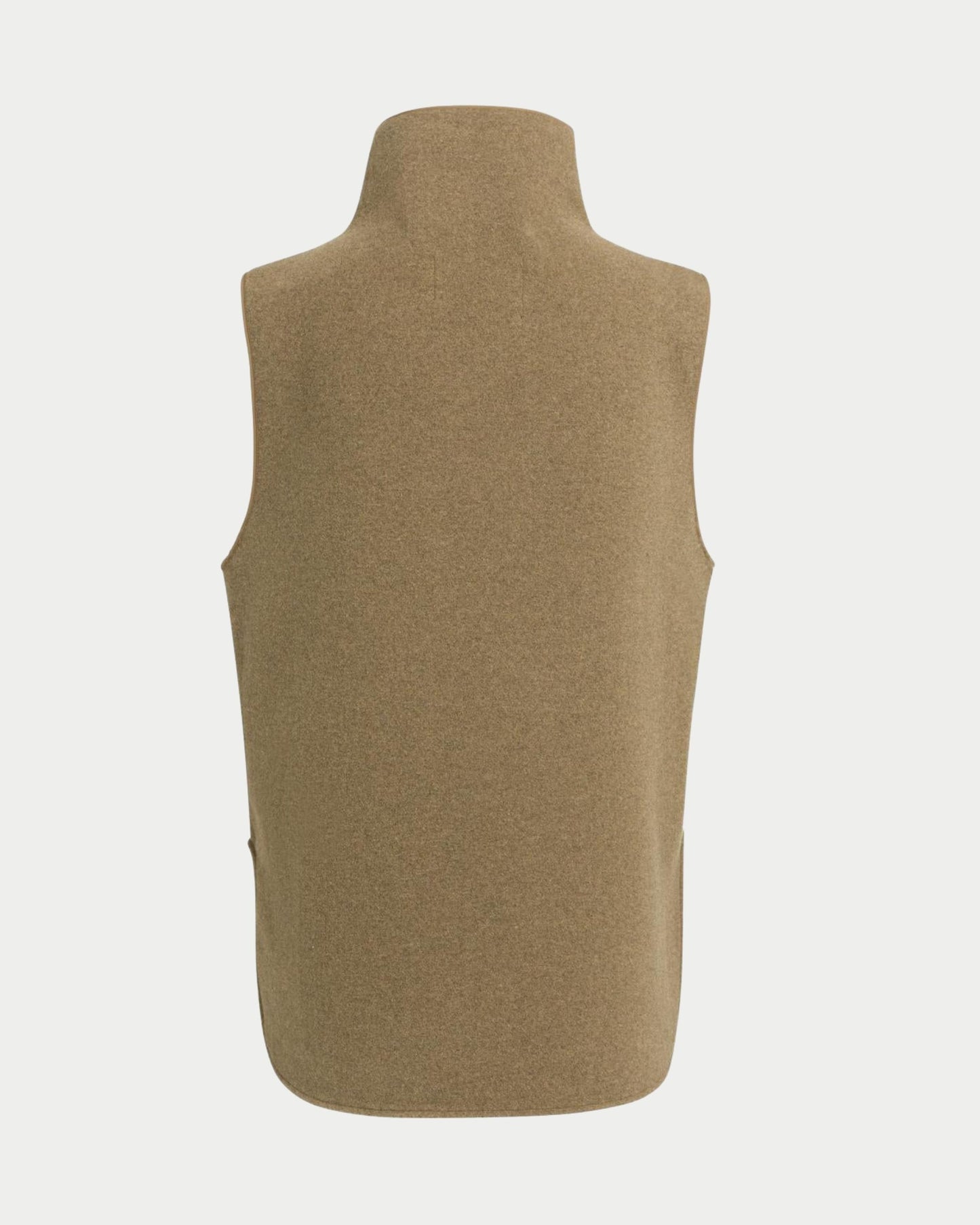 Maglia smanicata in misto lana con collo alto