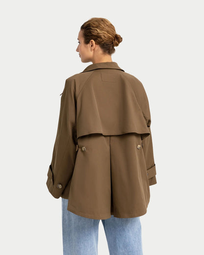 Giacca trench a trapezio