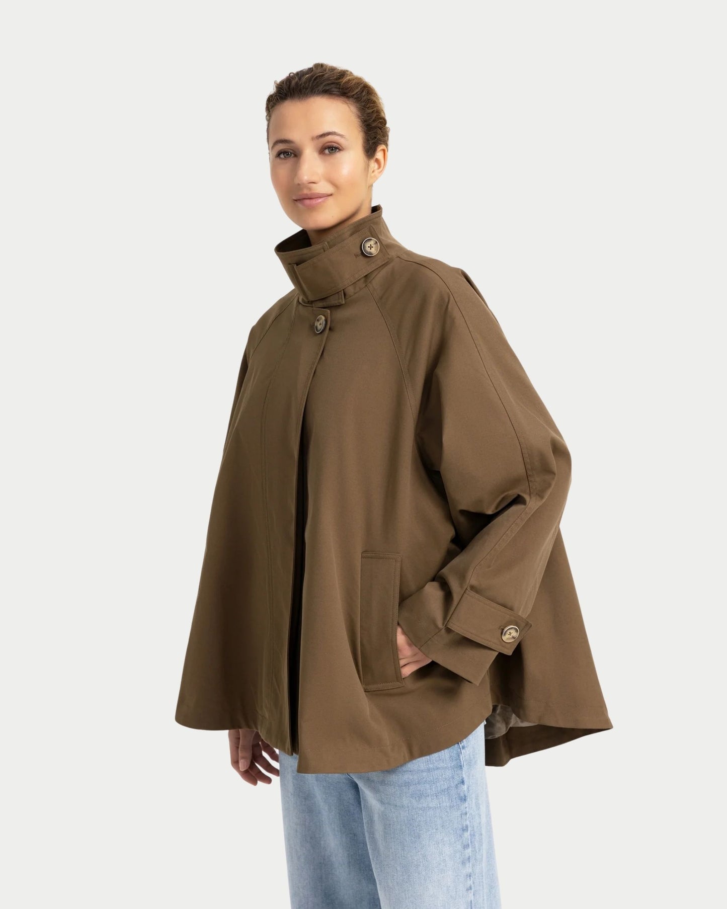 Giacca trench a trapezio