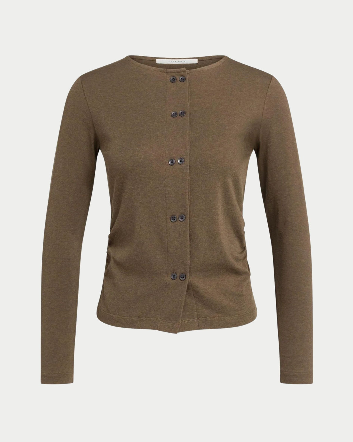 Maglia cardigan in jersey con doppia fila di bottoni