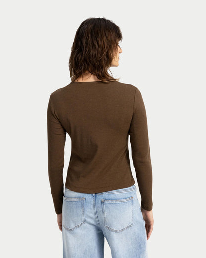 Maglia cardigan in jersey con doppia fila di bottoni
