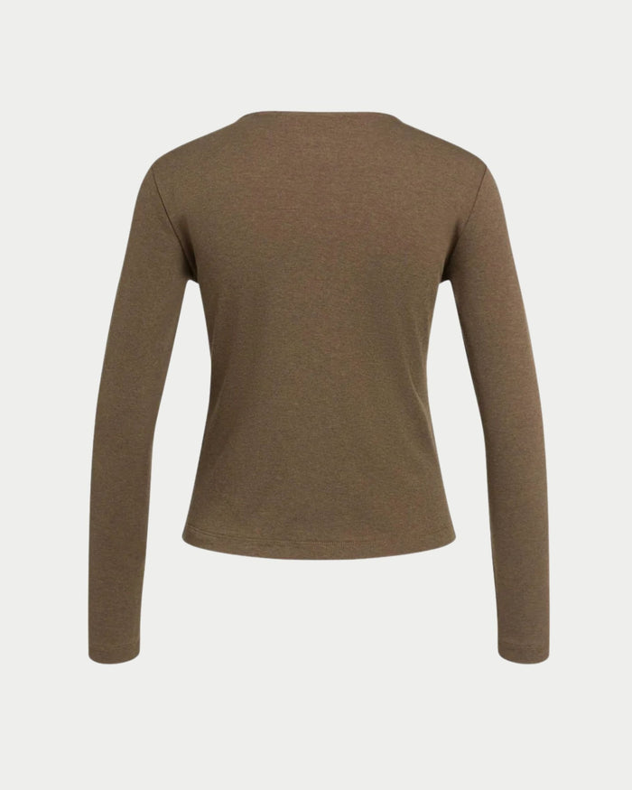 Maglia cardigan in jersey con doppia fila di bottoni