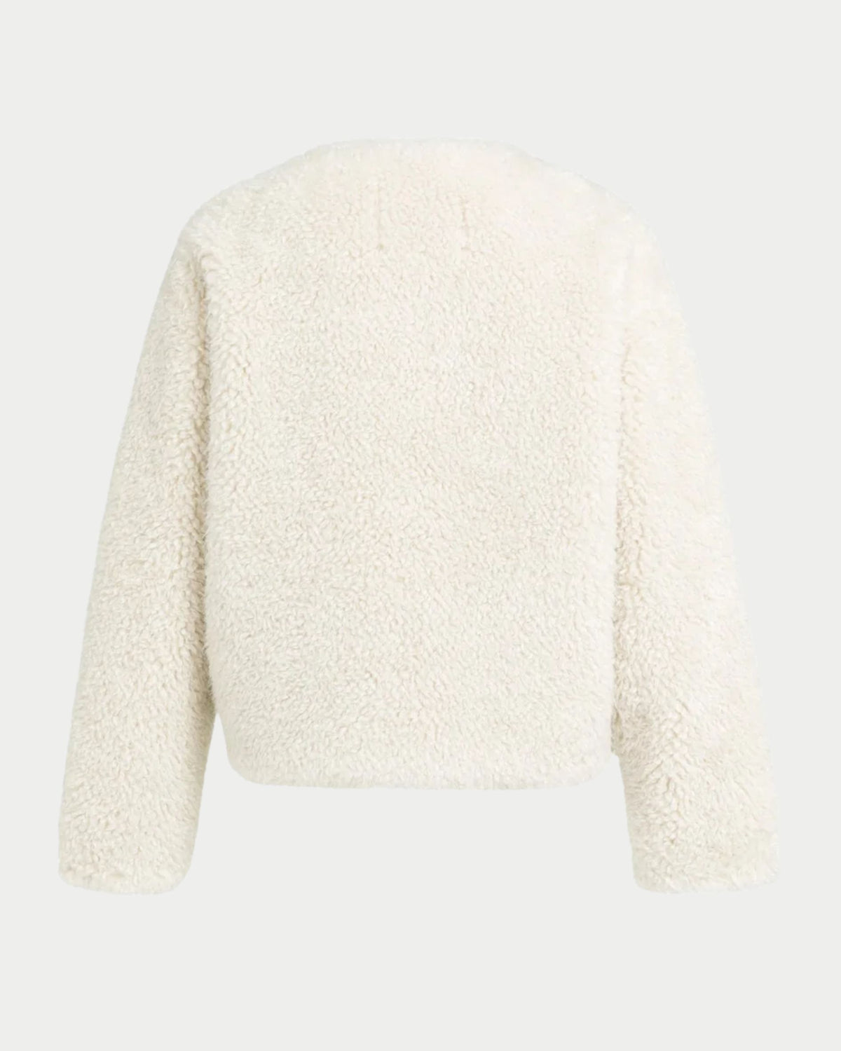 Giacca corta oversize in eco pelliccia
