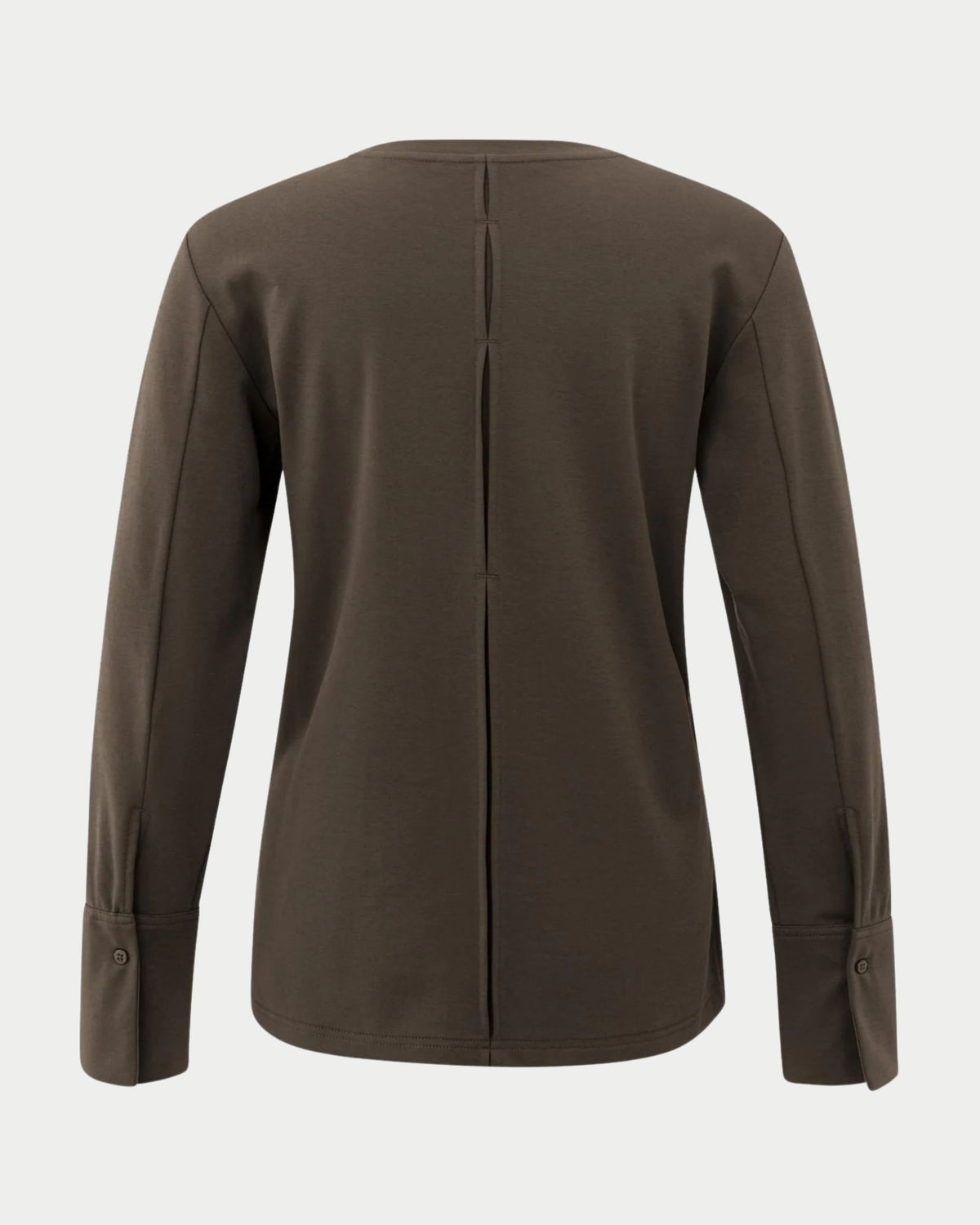 Maglia in jersey a maniche lunghe con polsini intrecciati