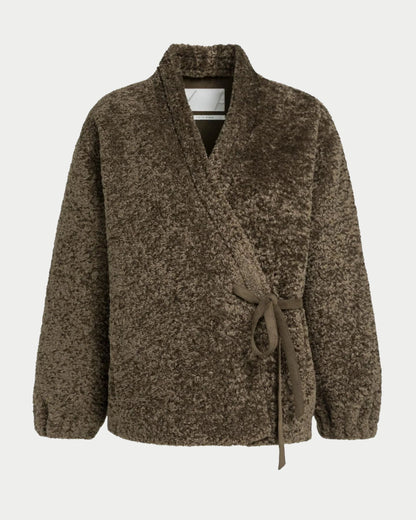 Giacca Kimono in eco pelliccia