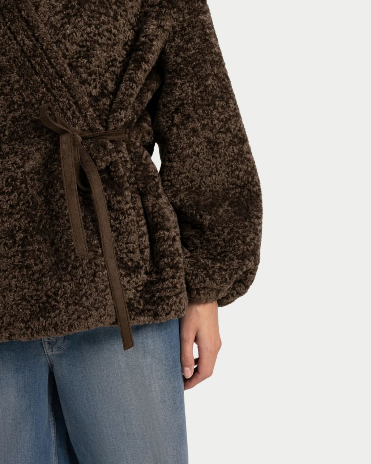 Giacca Kimono in eco pelliccia