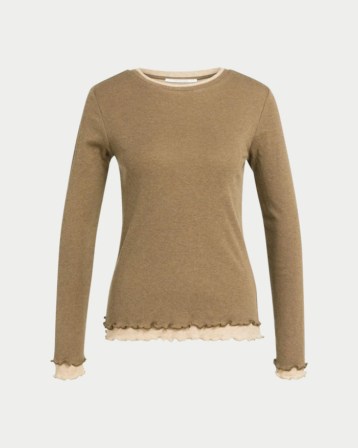 Maglia a maniche lunghe con effetto doppio strato