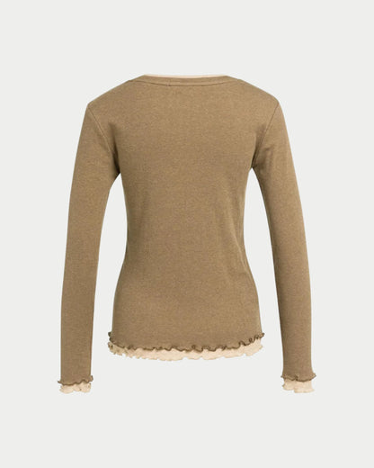 Maglia a maniche lunghe con effetto doppio strato