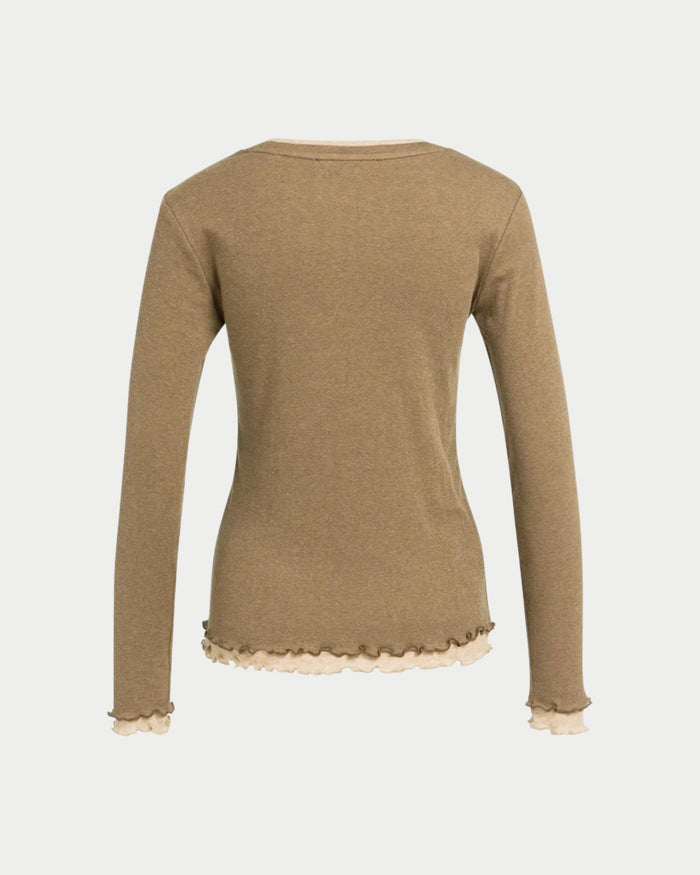 Maglia a maniche lunghe con effetto doppio strato