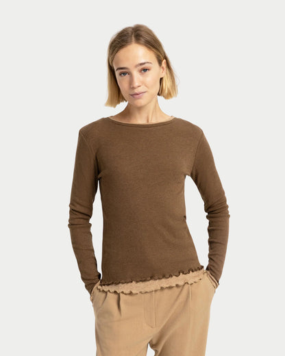 Maglia a maniche lunghe con effetto doppio strato
