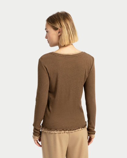 Maglia a maniche lunghe con effetto doppio strato