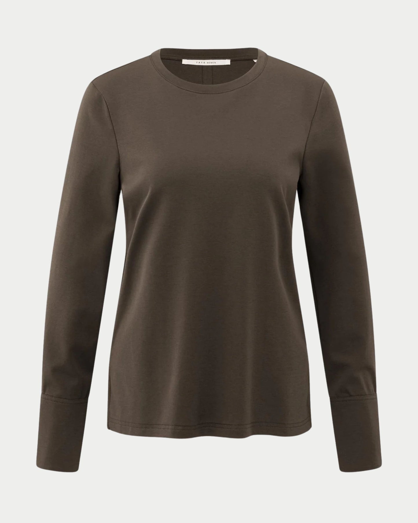 Maglia in jersey a maniche lunghe con polsini intrecciati