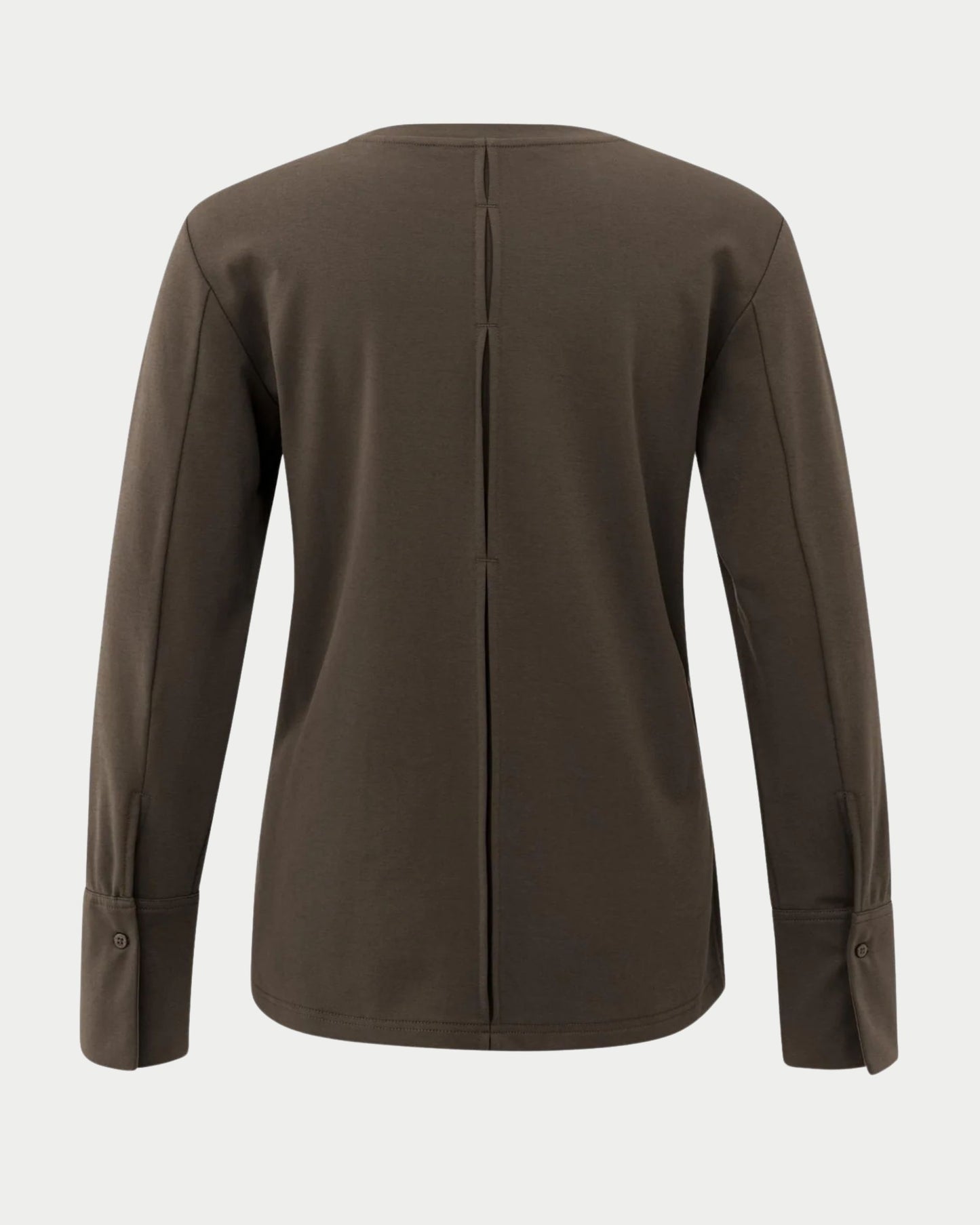 Maglia in jersey a maniche lunghe con polsini intrecciati