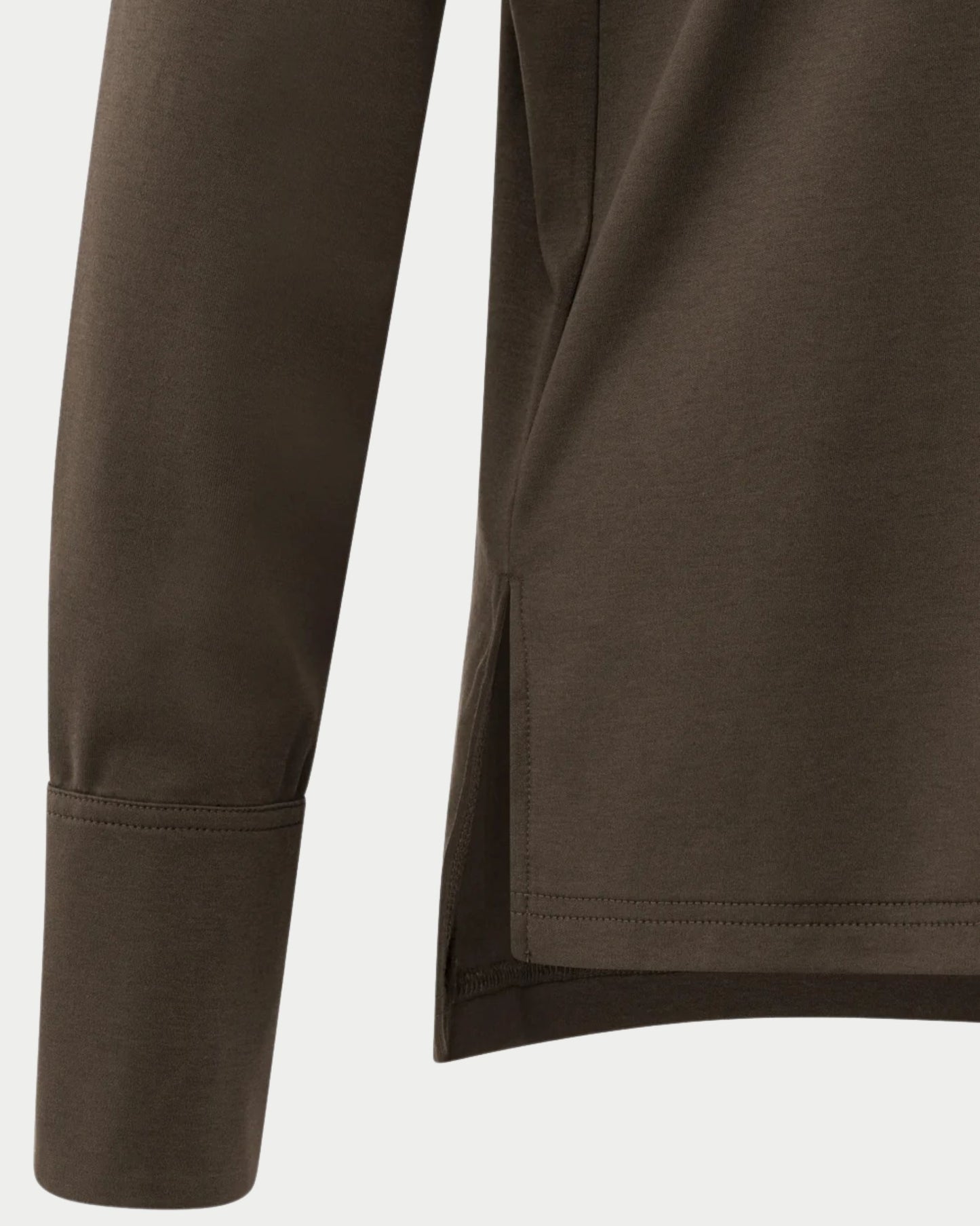 Maglia in jersey a maniche lunghe con polsini intrecciati