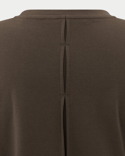 Maglia in jersey a maniche lunghe con polsini intrecciati
