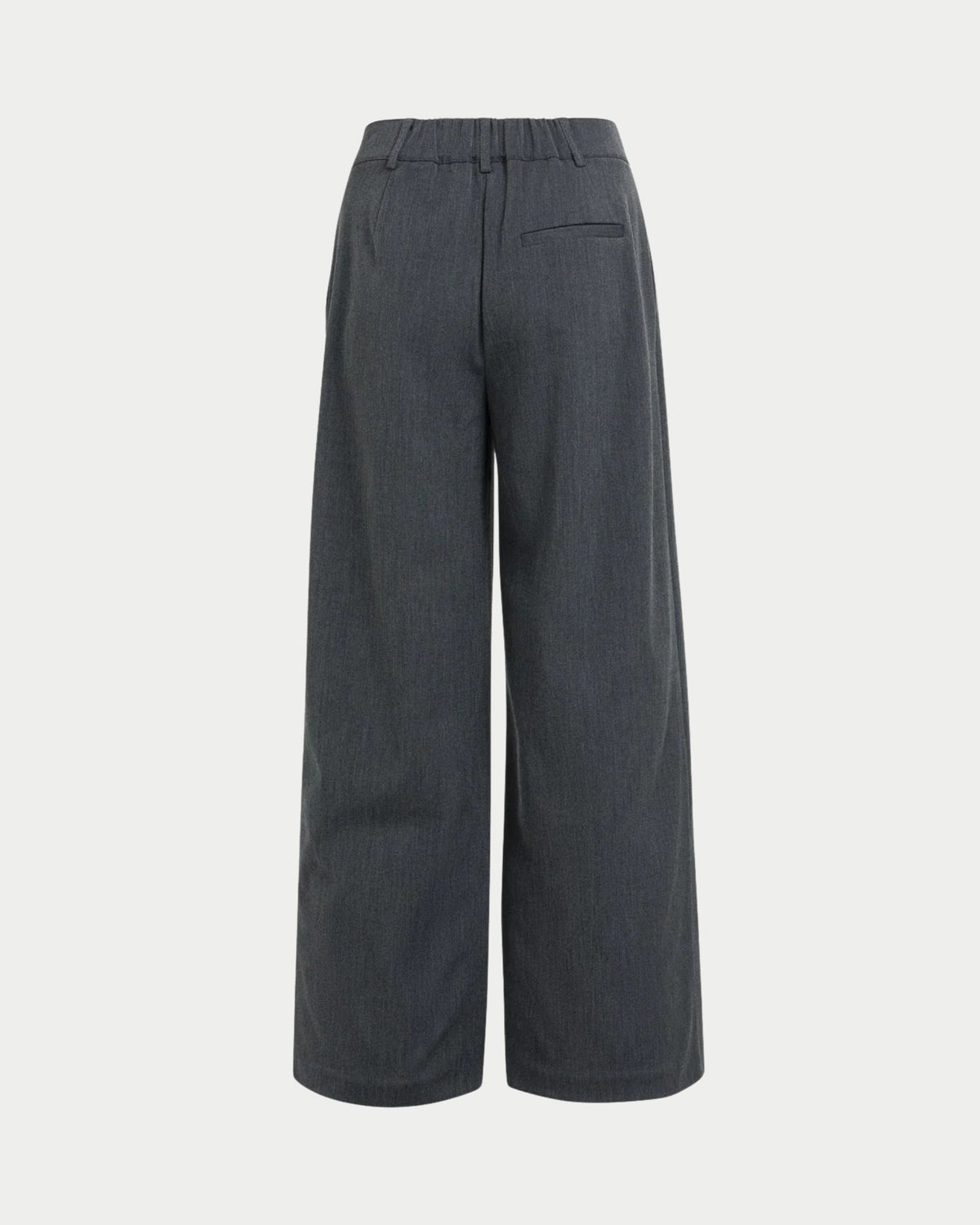 Pantaloni a gamba larga in tessuto con cerniera asimmetrica