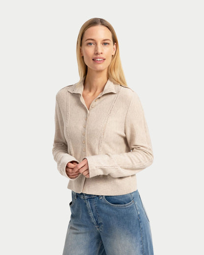 Cardigan a maniche lunghe in maglia