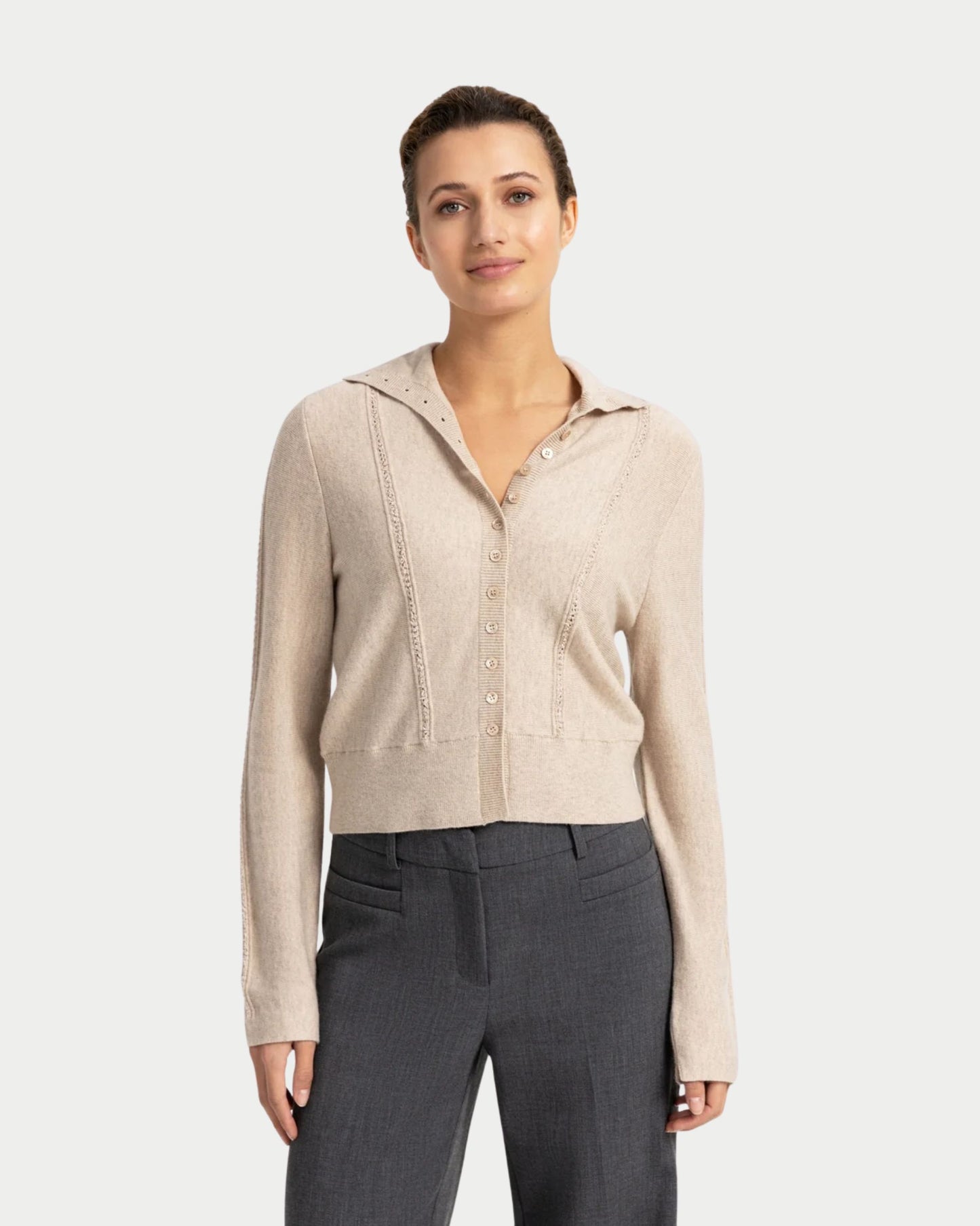 Cardigan a maniche lunghe in maglia