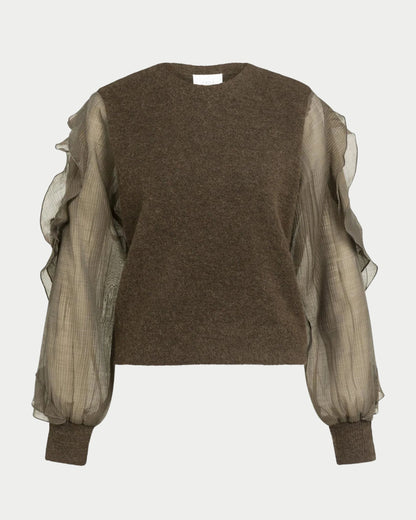 Maglia con maniche intrecciate