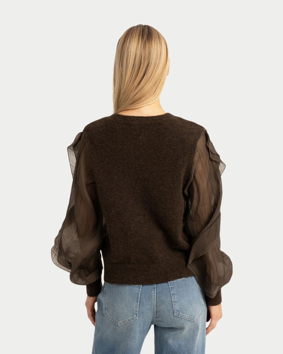 Maglia con maniche intrecciate