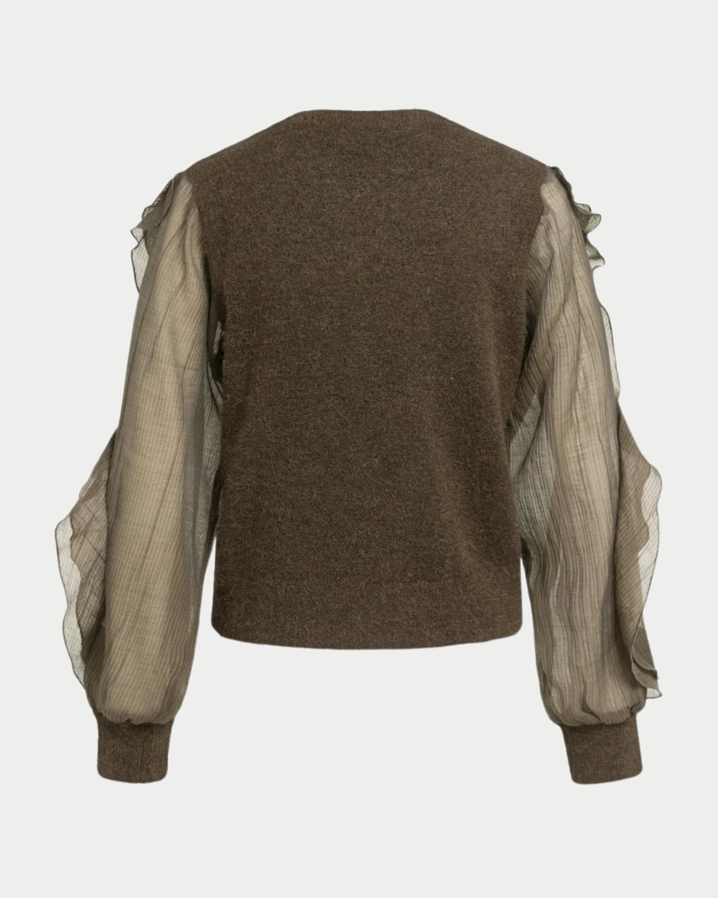 Maglia con maniche intrecciate