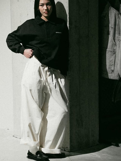 Pants, weite Passform, zweifache Bundfalte