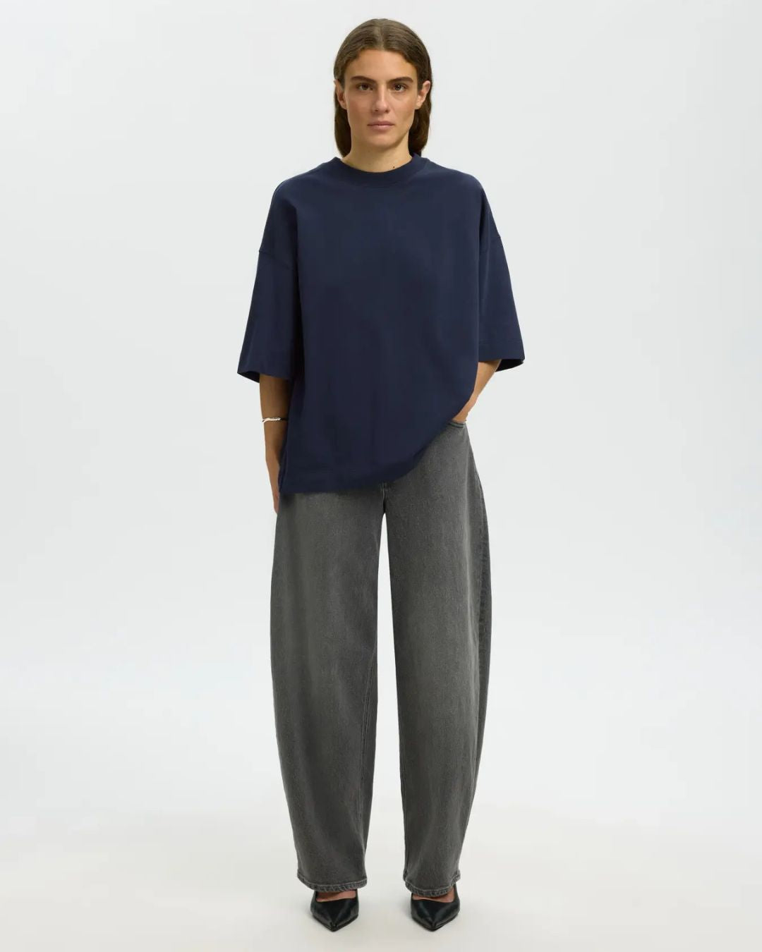 T-shirt Oversized con Maniche 2/4