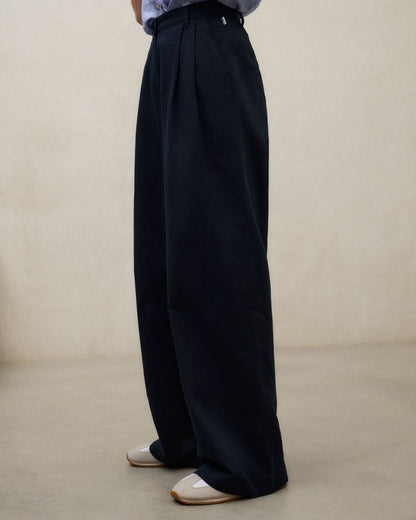 Pantaloni Miel linen navy blue