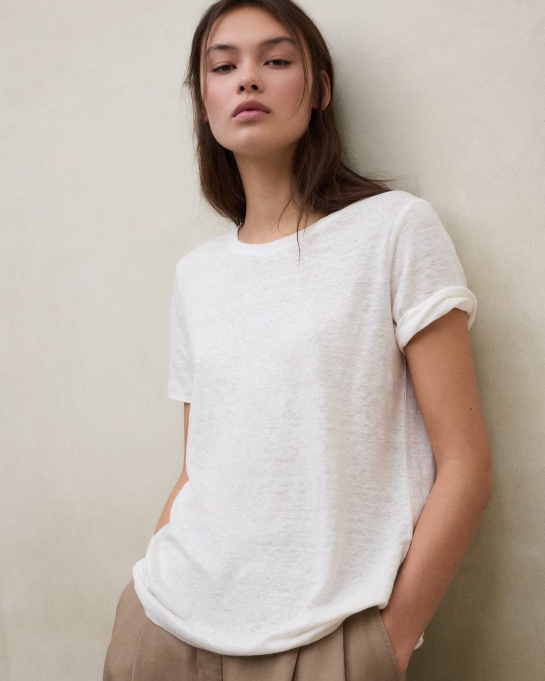 Basic t-shirt in lino