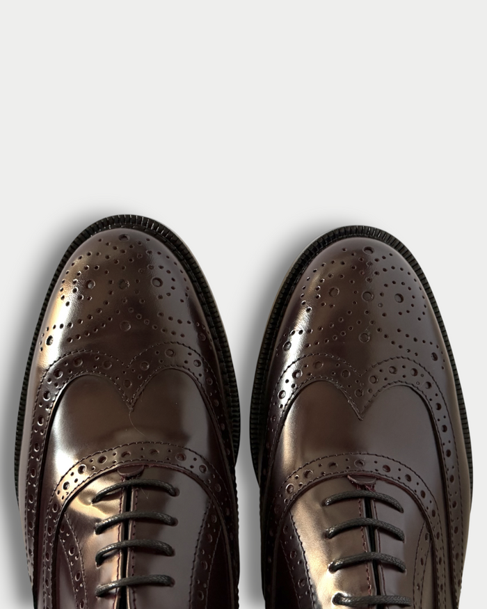 Oxford in pelle spazzolata