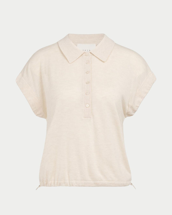 Polo in maglia con coulisse sul fondo