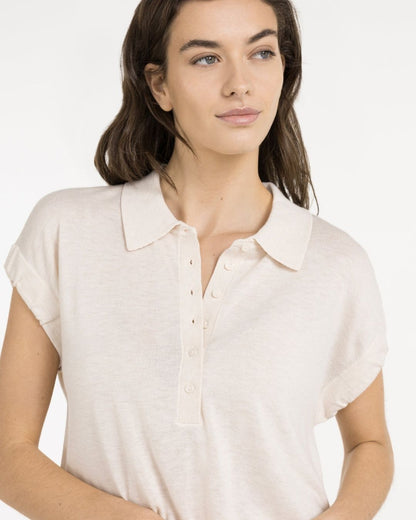 Polo in maglia con coulisse sul fondo