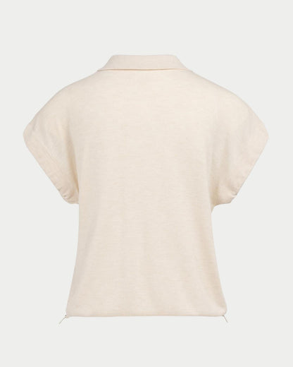 Polo in maglia con coulisse sul fondo